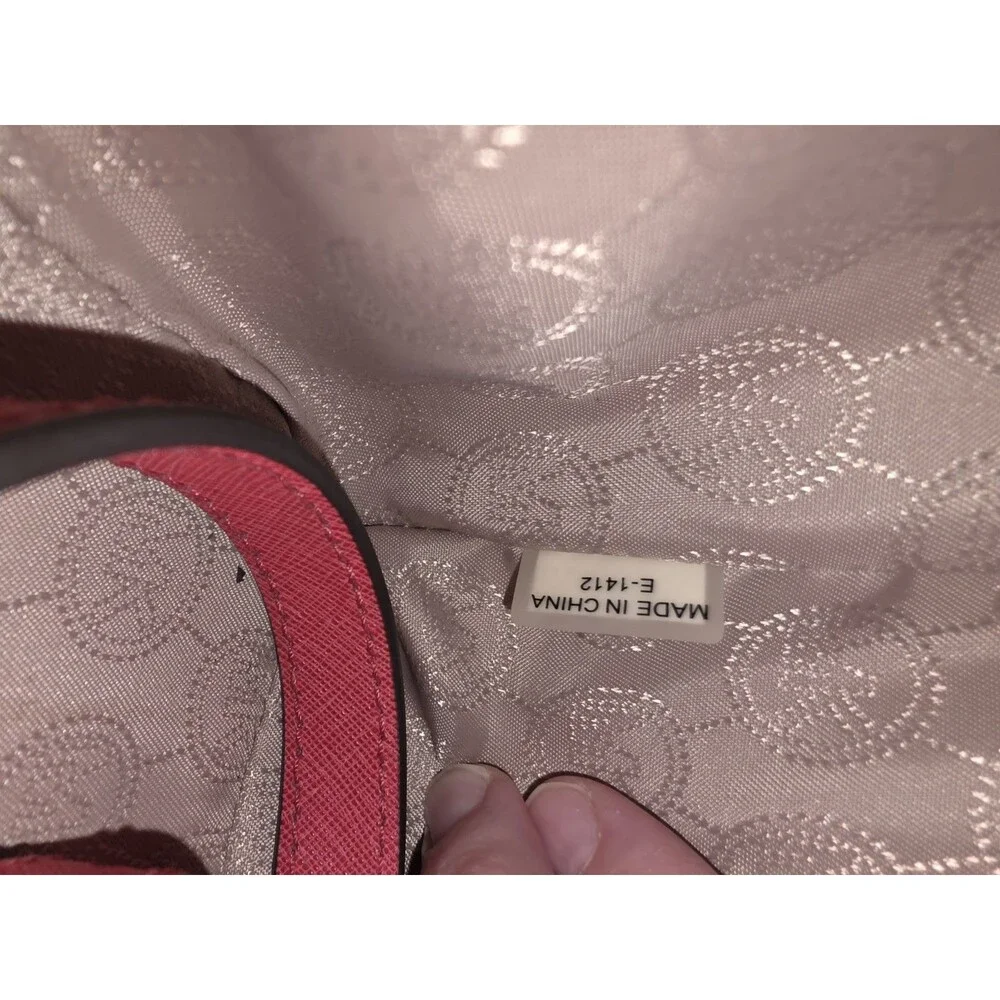 Michael Kors Selma Medium Top Zip Satchel Bag - Coral Peach